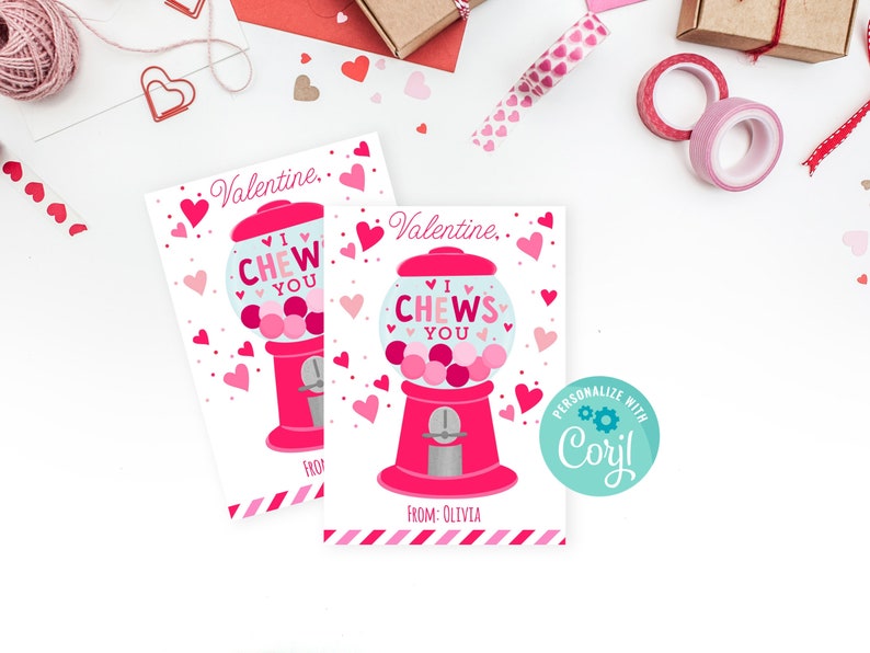 Printable I Chews You Valentine Card Instant Download - Etsy