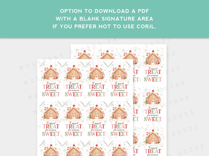 Printable Christmas Treat for Someone Sweet Gift Tag, Gingerbread House ...