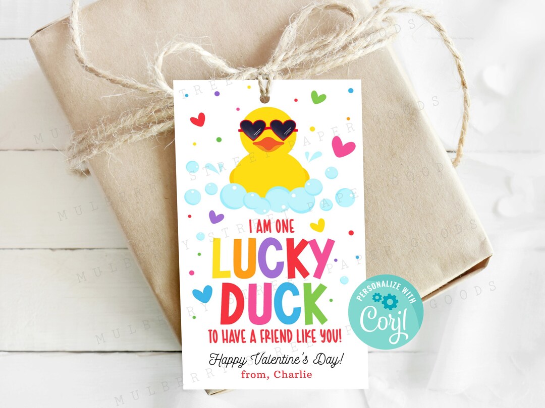 Printable I Am One Lucky Duck to Have a Friend Like You Valentine's Day ...