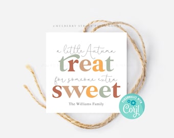 Fall Treat Gift Tag Printable: Sweet Appreciation (PDF) - Etsy