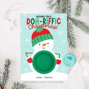 Weihnachten spielen Doh Halter Vorlage Sofortiger Download Kinder Weihnachtsgeschenk für Freunde Weihnachten Party Gunst digitaler Download Strumpf Stuffer