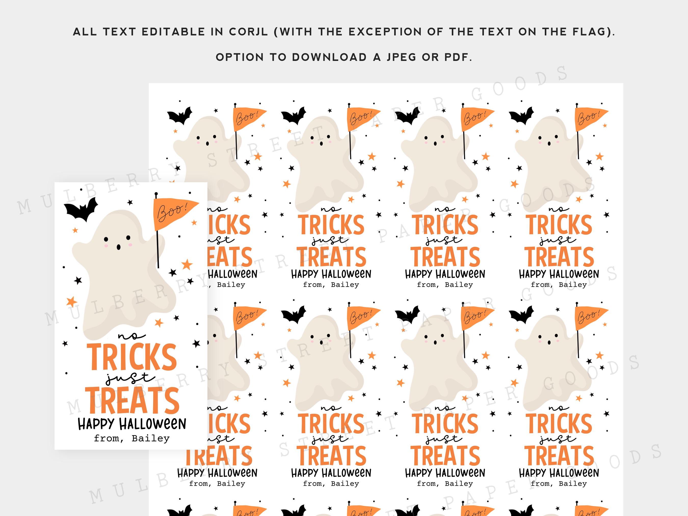 Editable Halloween Printable Tag Halloween Party Favor Treat Tag Kids ...