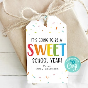 Étiquette-cadeau « Ça va être une belle année scolaire », étiquette de rentrée des classes, étiquette de retour à l'école imprimable