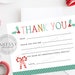 Printable Fill in Christmas Thank You Note, Instant Download 5x7 PDF ...