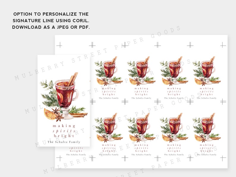 Printable Making Spirits Bright Tag Instant Download Spirits - Etsy