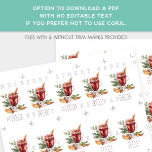 Printable Making Spirits Bright Tag, Instant Download Spirits Bright Gift Tag, Mulled Wine Gift ...