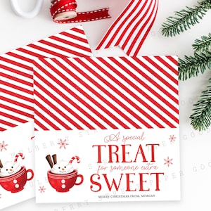 Ein besonderer Leckerbissen für Jemanden Extra Süßen Bag Topper Druckbare, Weihnachtsschokolade Bag Topper, Größen enthalten 6 Zoll, 5 Zoll und 4 Zoll