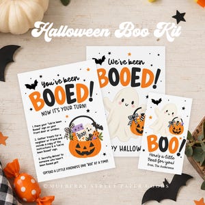 Du har blivit utbuad Canva-mall, utskrivbart set med Halloween-bukorgar
