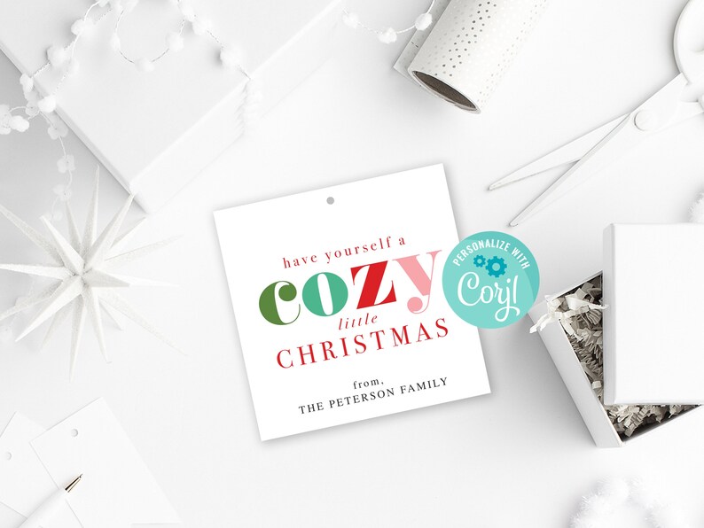 Instant Download Cozy Little Christmas Gift Tag Printable - Etsy