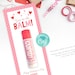 Printable Lip Balm Classroom Valentine's Day Card, Mega Sized Lip Balm ...