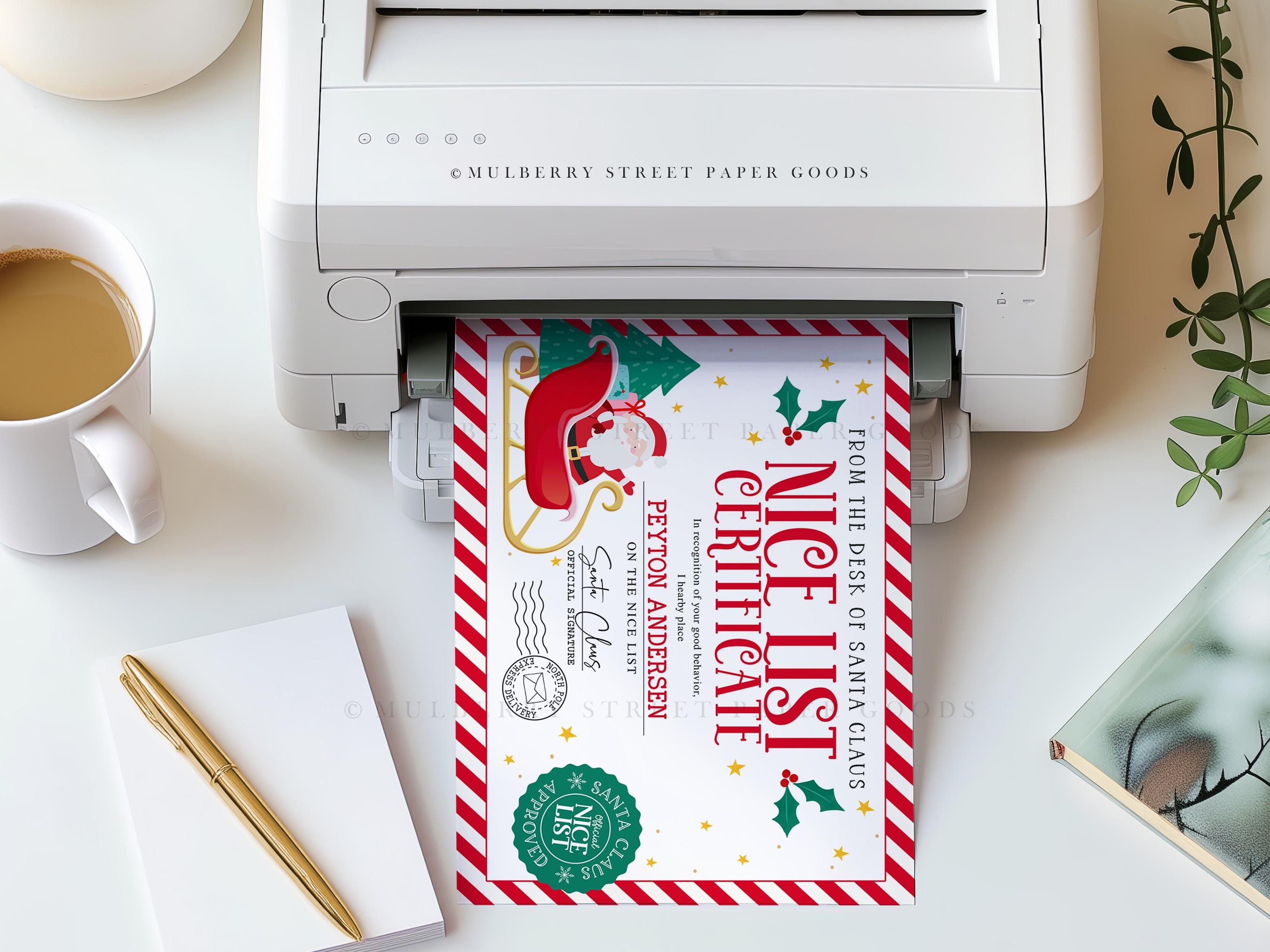 Editable Letter From Santa Canva Template Personalized Nice List Santa ...