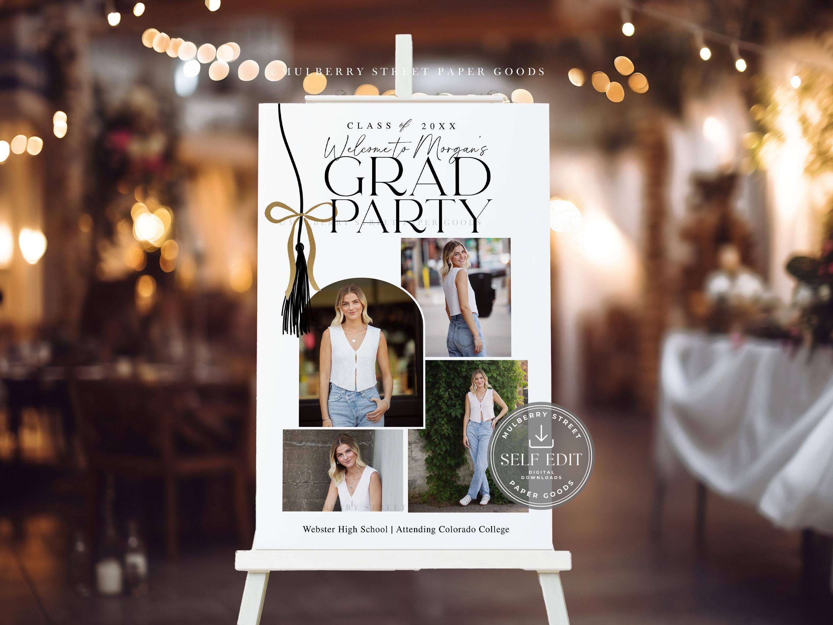 Graduation Photo Collage Welcome Board Canva Template, Printable Class ...