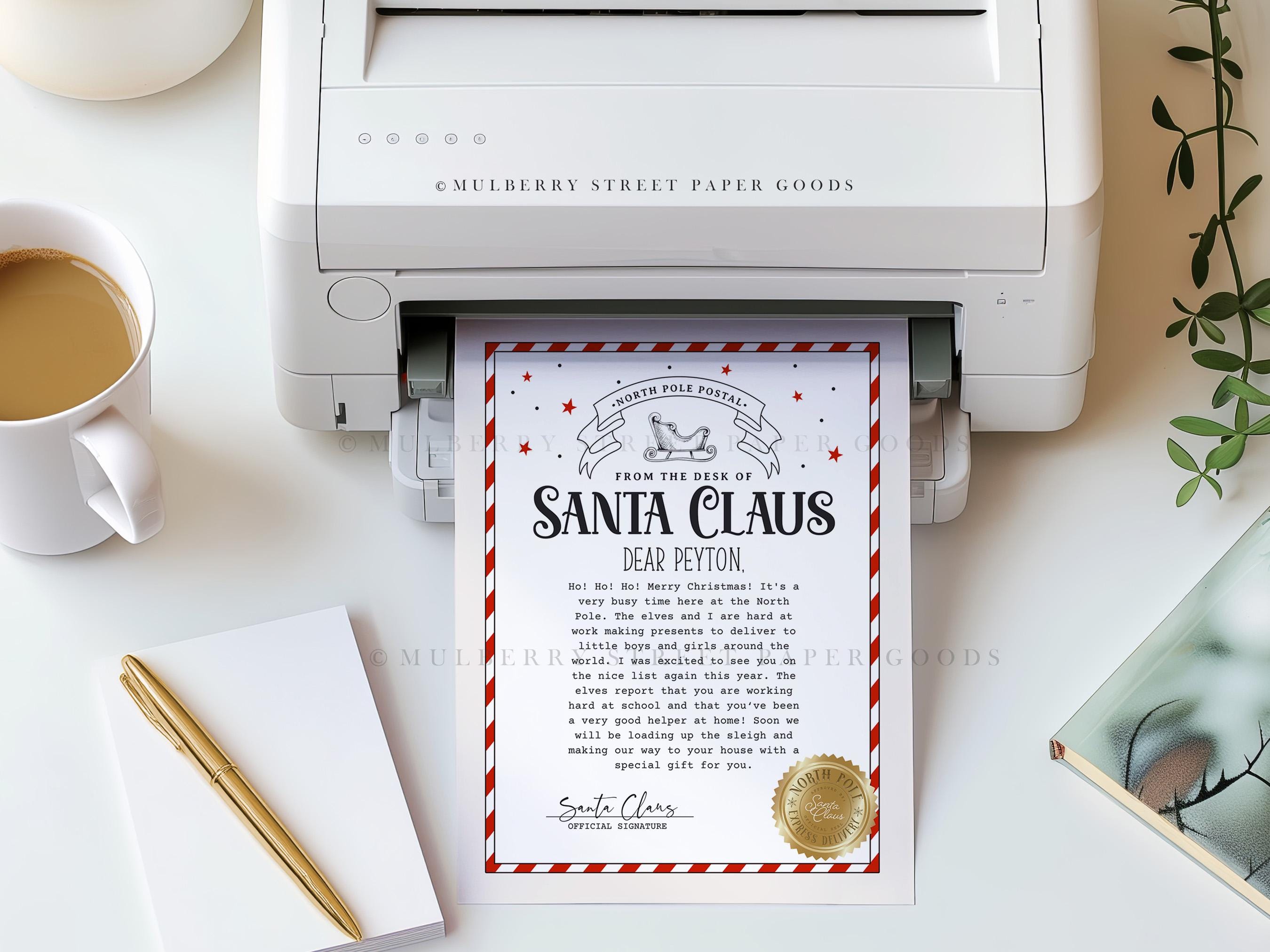 Editable Letter From Santa Printable Digital Download Canva Template ...