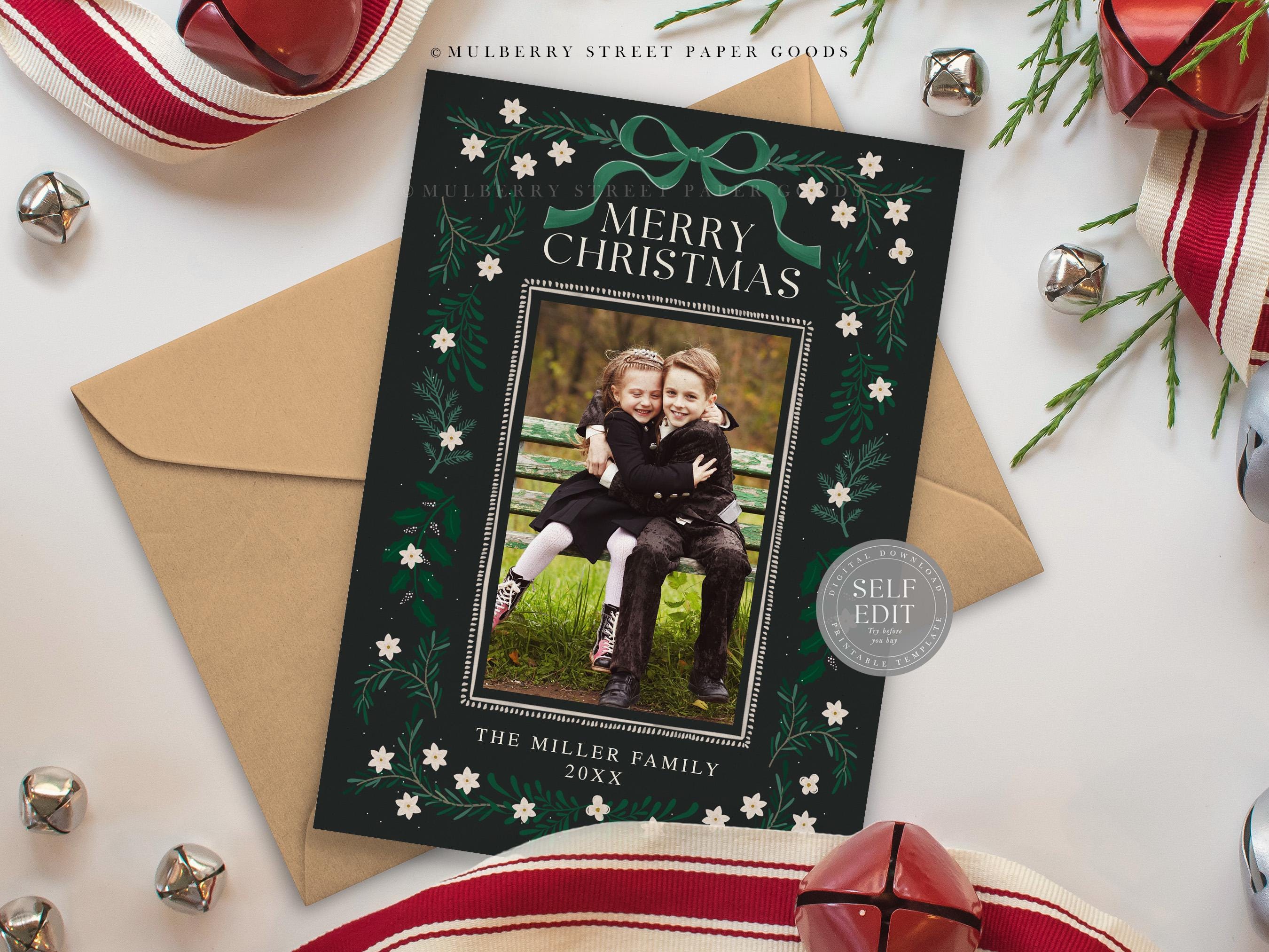 Editable Christmas Card Printable Digital Download Personalized ...