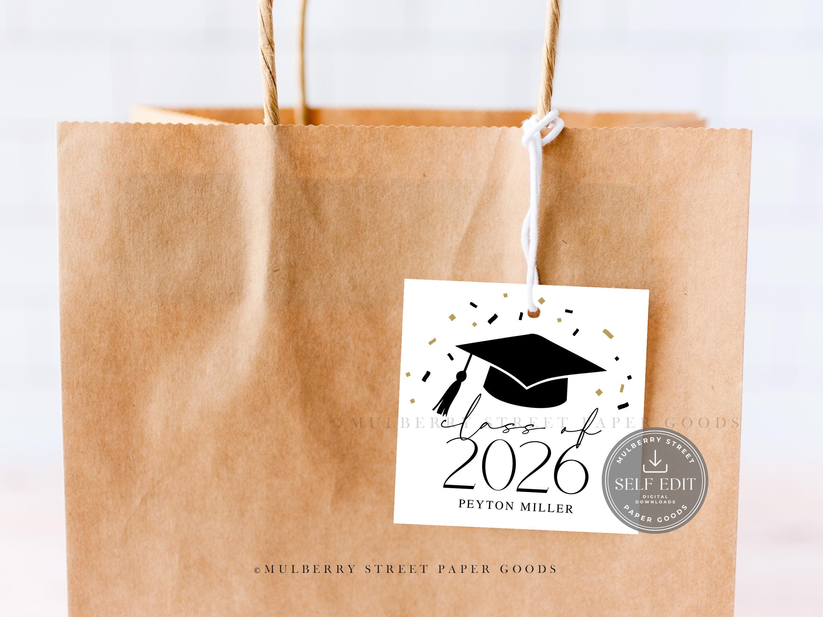 Editable Class of 2026 Graduation Label Printable Digital Download ...