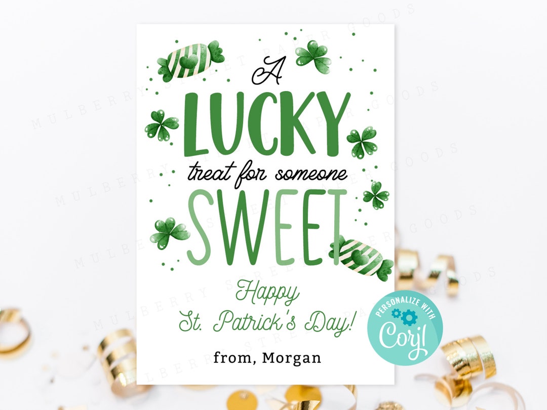 Printable Lucky Treat for Someone Sweet St Patrick's Day Card, Instant ...