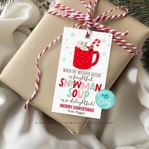 Heiße Schokolade Geschenkanhänger Schneemannsuppe Printable Weihnachten Heiße Schokolade Geschenk Urlaub Heißer Kakao Anhänger Lehrer Wertschätzung Mitarbeiter Geschenk Corjl