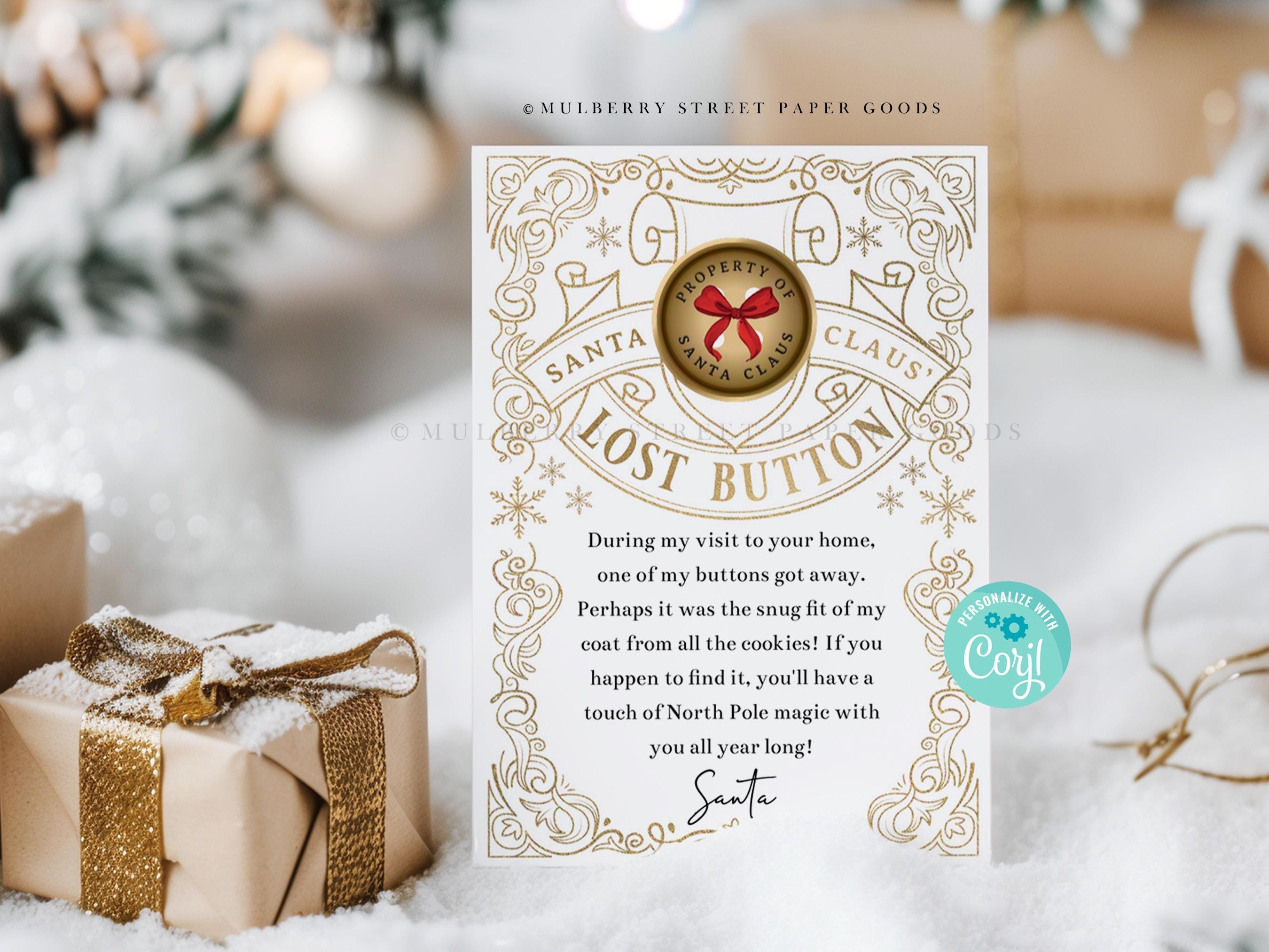 Lost Tag. Sign Santa's Lost Button Tag Instant Download Editable Santa Claus Lost ...