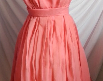 Vintage pink full length gown