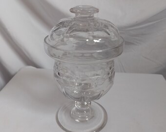 Victorian cut glass sugar bowl