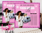 Flyer, Vendor List Flyer, Social Media Flyer, DIY Vendor List Template, Business Template