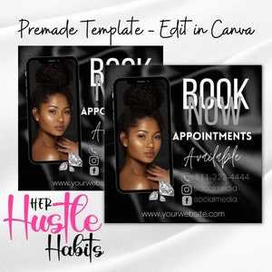 Flyer, Booking Flyer, Book Now Flyer, Appointment Flyer, DIY Booking Template, Digital Flyer, Social Media Flyer, Hair Flyer, Nail Flyer