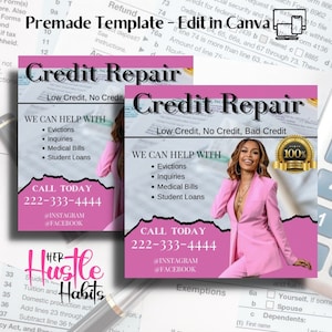 DIY Credit Repair, Credit company, Credit Business Flyer, Credit Fix, Credit Services, Credit help, Business Flyer,