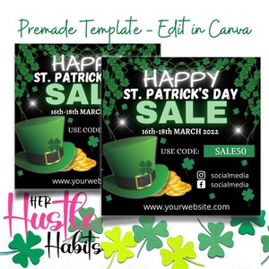 Flyer, St. Patricks Day Flyer, St. Pattys Day Flyer, Social Media Flyer, DIY Flyer Template, Holiday Flyer Template, St Patricks Day Special