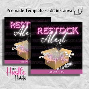 Restock Flyer, Restock Alert Flyer, Sale Flyer, Flash Sale Flyer, DIY Restock Alert Template, In Stock Flyer, Promotion Flyer