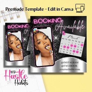 Book Now Flyer, Appointments Flyer, Social Media Flyer, Booking Flyer Template, DIY Booking Flyer