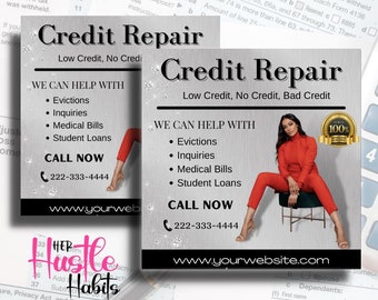 DIY Credit Repair Template, Credit company, Credit flyer, Credit Business Flyer, Credit Fix, Credit Services, Credit help, Business Flyer,