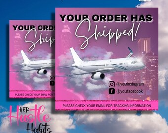 DIY Orders Have Shipped Flyer, Boutique Flyer, Sale Flyer, Orders Shipped Flyer, Canva Template, Promo Flyer