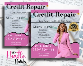DIY Credit Repair, Credit company, Credit Business Flyer, Credit Fix, Credit Services, Credit help, Business Flyer,
