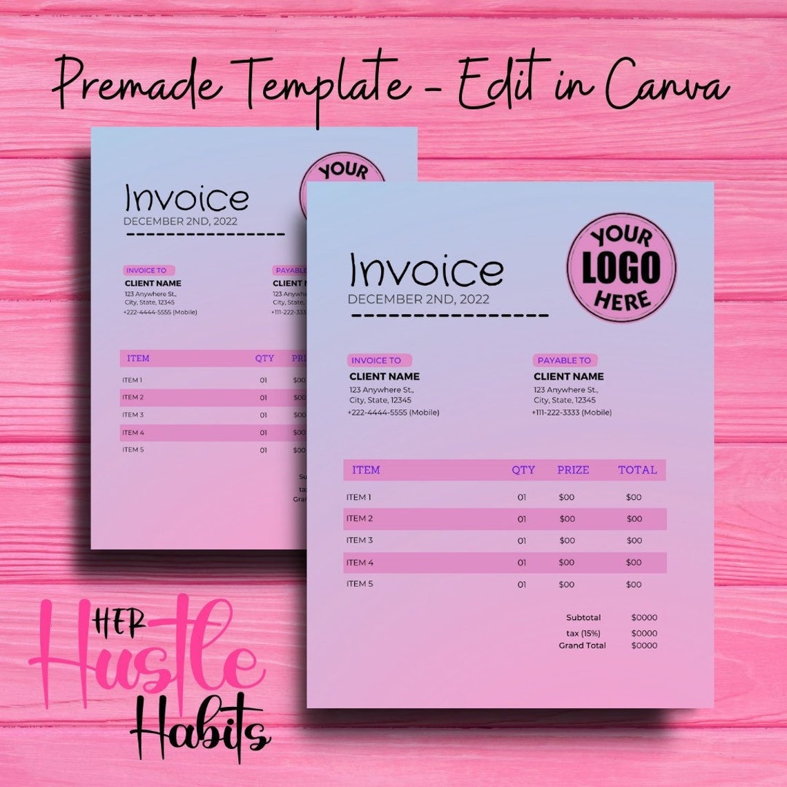 Invoice Business Invoice Business Template Invoice Etsy