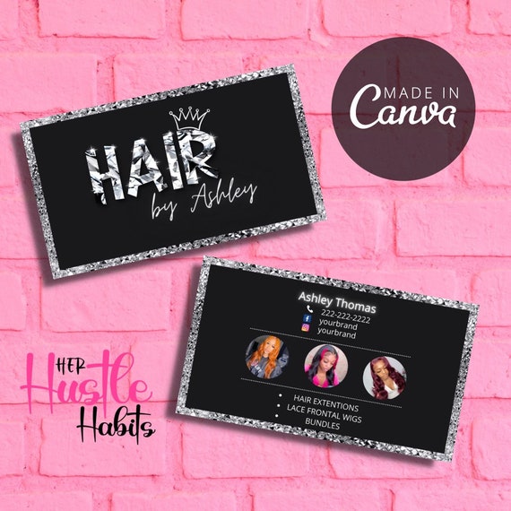 Business Card Hair Stylist Business Card DIY Hair Business - Etsy