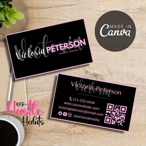 DIY Business Card, Pink Business Card, Hair Business Card, Editable Business Card Templates