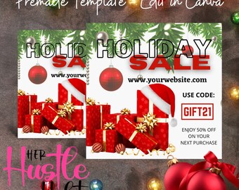 Christmas Sale Flyer, D.I.Y. Christmas Flyer, DIY Christmas Template, Holiday Flyer, Holiday Sale Template, Editable Holiday Sale