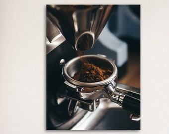 Espresso Kaffeemaschine, Bistro, Premium Poster auf mattem Papier