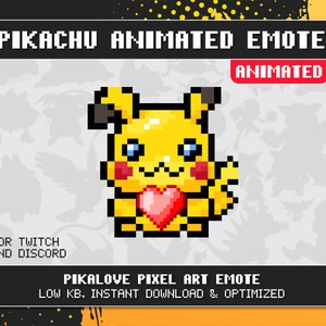 Twitch Animated Emote - Heart emote - Anime Emote - Pixel arte emote - Discord Emote