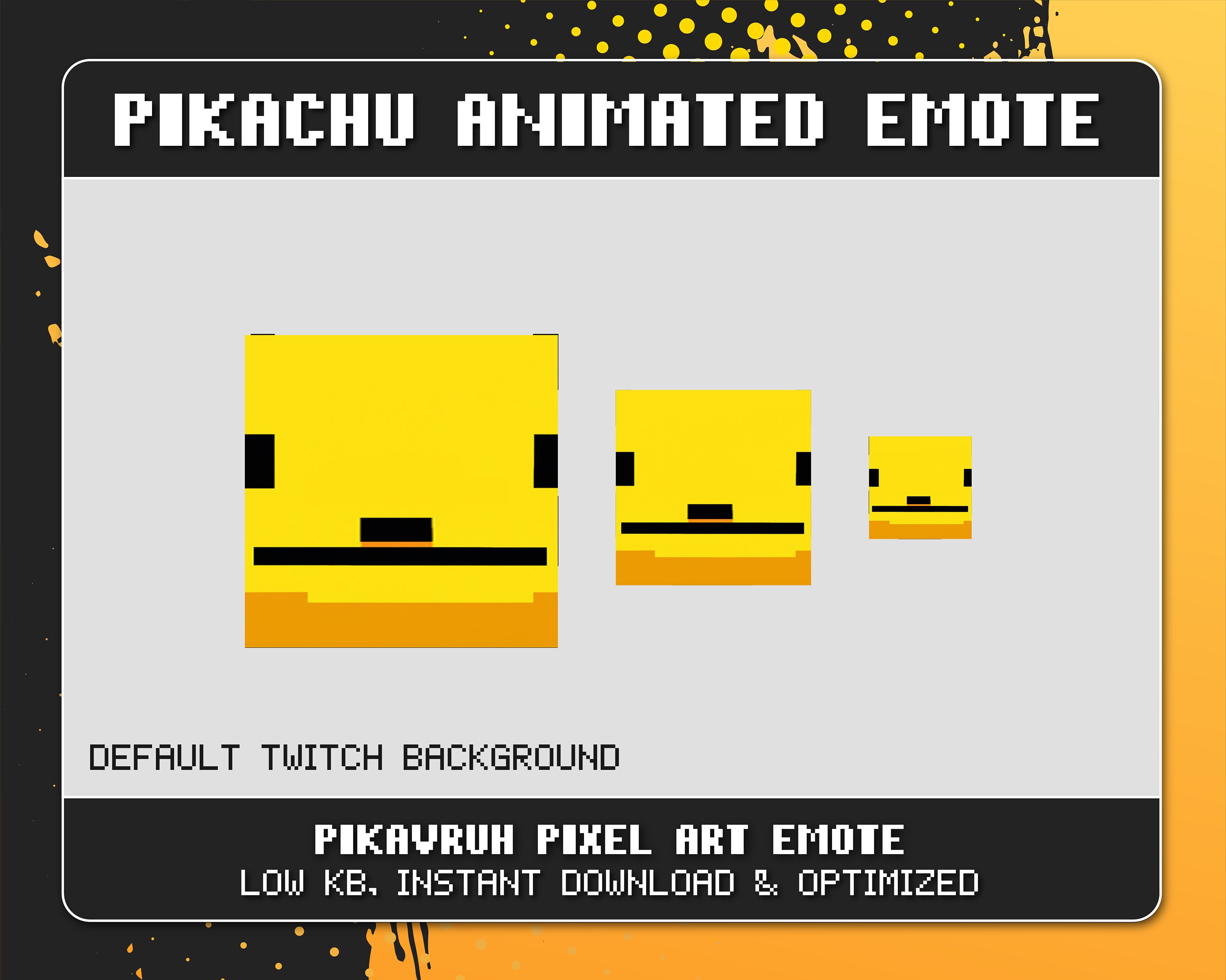 Animated Cute Pokemon Emote for Twitch and Discord Pikachu Emote ...