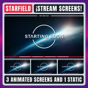 STARFIELD Stream-Bildschirme, animiert, die bald beginnen, gleich wieder da sind, und beendet werden