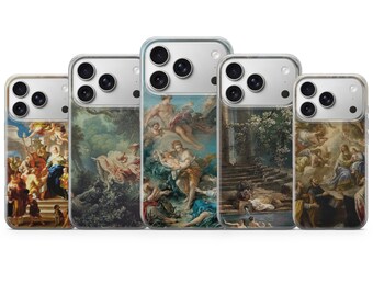 Museum Style Vintage Classical Art Phone Case, Antique Baroque Painting Cover for iPhone 17e 16 Pro Max 15 14, Samsung S26, Rococo Art Gift