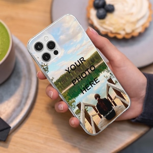 Personalized Picture Phone Case Custom Image Cover for iPhone 16 16e 15 Pro Max 14 Plus 13, Samsung S25 Edge S24 Fe A36 A26 A16 A56 Pixel 9A
