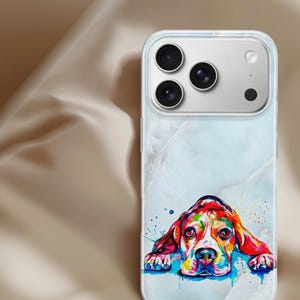 Watercolor Dog Painting Phone Case for iPhone 17 Air 16 15 Pro Max 14 Plus 13, Samsung S26 S25 Edge S24 Fe A36 A26 A17 A37 A57 A56, Pixel 10 image 9