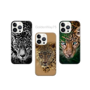 Cheetah Phone Case Leopard Cover for iPhone 16 16e 15 Pro Max 14 Plus 13 SE XR Samsung S25 Edge S24 Fe S23 A36 A26 A16 A15 A56 A55, Pixel 9A