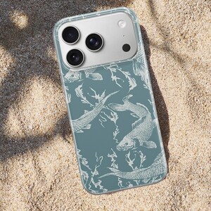 Funda para teléfono con diseño de olas japonesas, funda para iPhone 17e 16 Pro Max 15 14 con diseño de la Gran Ola, funda estética de TPU con diseño de arte oceánico para Samsung S26 A37 A57, Pixel 10a imagen 13