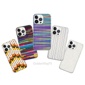 Knitting Phone Case Thread Cover for iPhone 16 16e 15 Pro Max 14 Plus 13 SE XR Samsung S25 Edge S24 Fe S23 A36 A26 A16 A15 A14 A56, Pixel 9A