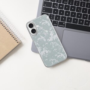 Funda para teléfono con diseño de olas japonesas, funda para iPhone 17e 16 Pro Max 15 14 con diseño de la Gran Ola, funda estética de TPU con diseño de arte oceánico para Samsung S26 A37 A57, Pixel 10a imagen 14