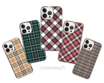 Checked Phone Case Squares Cover for iPhone 16 16e 15 Pro Max 14 Plus 13 SE XR, Samsung S25 Edge S24 Fe S23 A36 A26 A16 A15 A56 A55 Pixel 9A