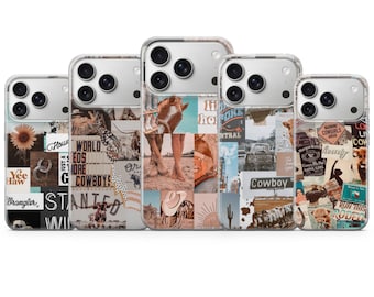 Western Floral Cowgirl Phone Case for iPhone 17 Air 16 15 Pro Max 14 Plus 13, Samsung S26 S25 Edge S24 Fe A36 A26 A17 A37 A57 A56, Pixel 10a